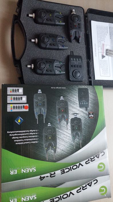 Set 4 avertizori+ statie sarnger carp voice r-4