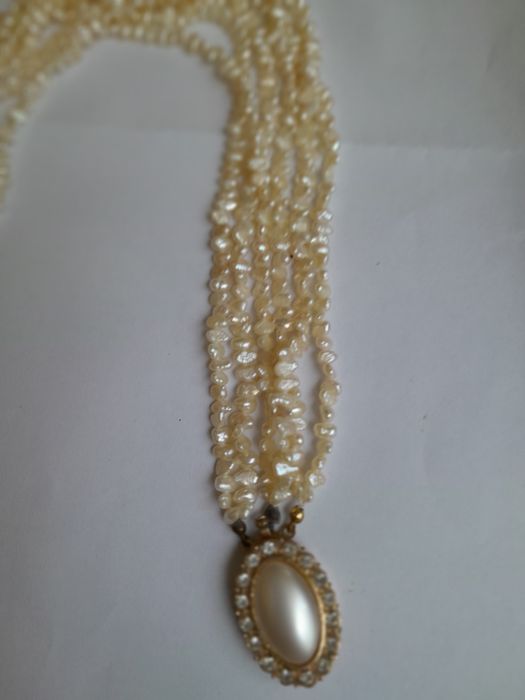 Огърлица от перли речни истински