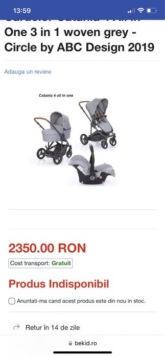 Carucior 3 in 1 stare foarte buna!