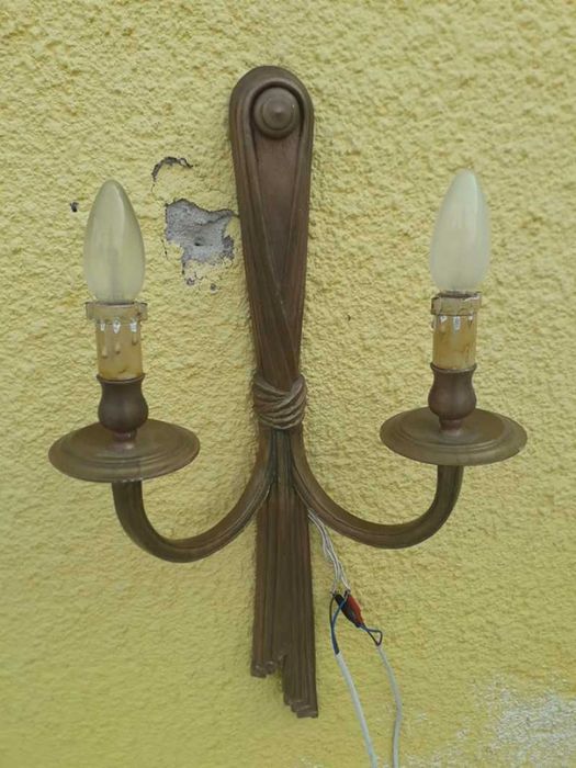 Aplica cu doua brate din cupru ArtDeco din cupru