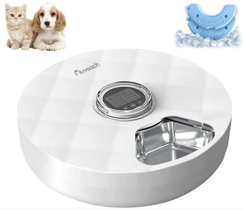 Distribuitor automat de hrană Auveach pentru pisici și câini
