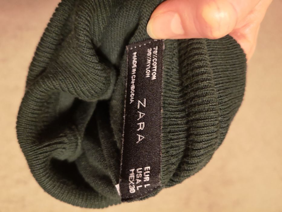 Bluza dama pe gat/helanca/maleta Zara tricot 70%bumbac, 30% nylon, L