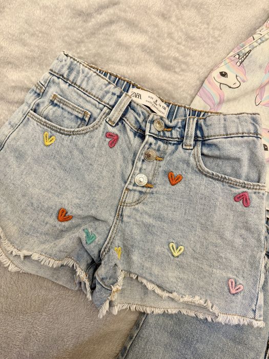 H&M Zara 4бр дънкови панталони и поли 116см 5/6г