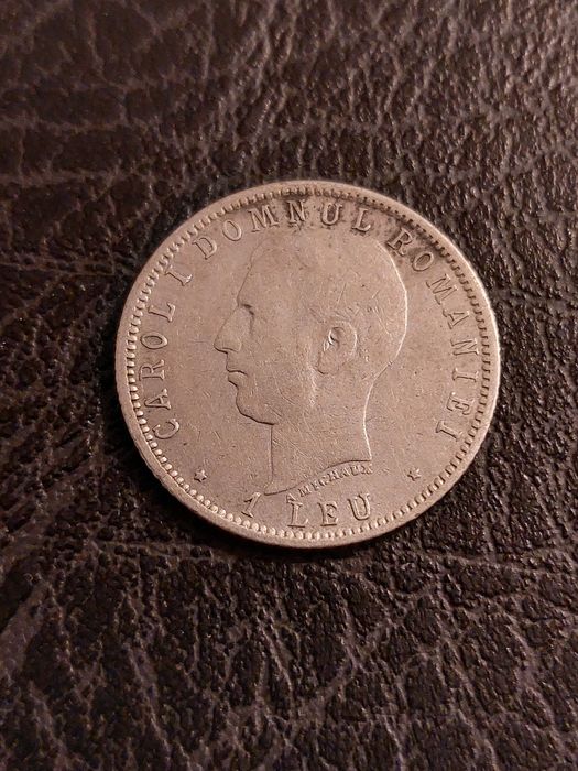 Moneda argint 1 leu 1906.