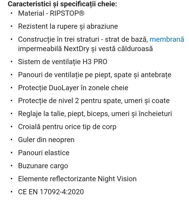 Geaca Moto Shima Dune XL bărbați