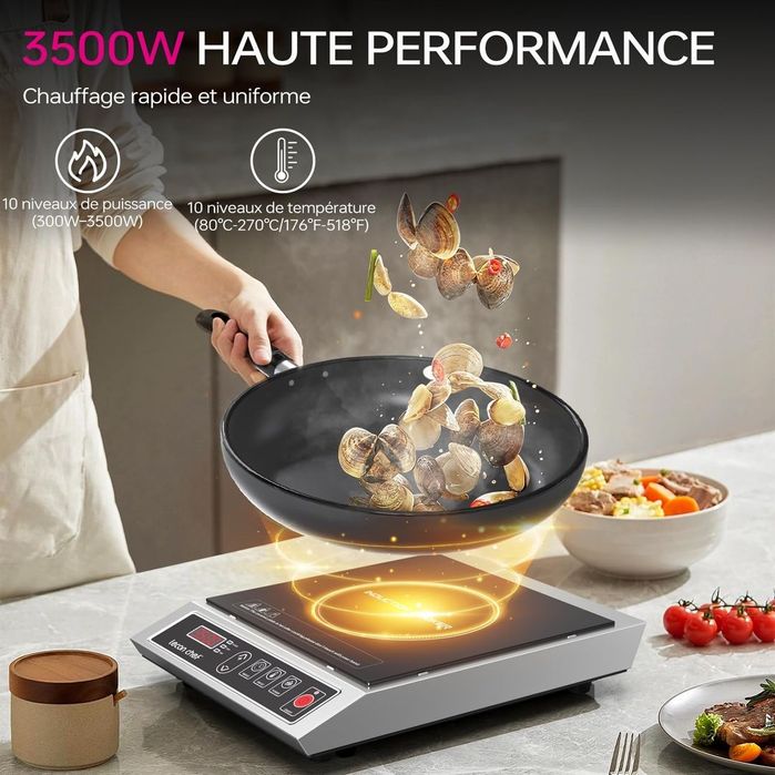 Plită cu Inducție 3500W Portabil Plită Single Timer 24h Oțel Inox – Po