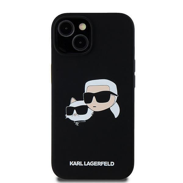 Karl lagerfeld klhmp15sskchpplk iphone 15 / 14 / 13 black hardcase sil