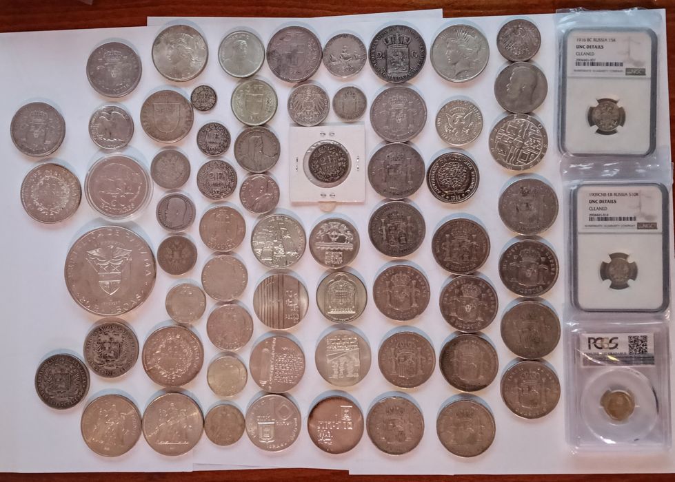 65 Monede Vechi de Argint (1871-1978)