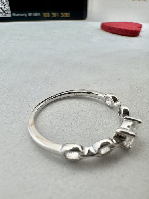 Сребърен пръстен с мойсанит (диамант) 0.5 карата