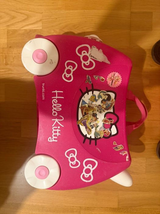 Valiză copii Trunki Hello Kitty roz, ride-on