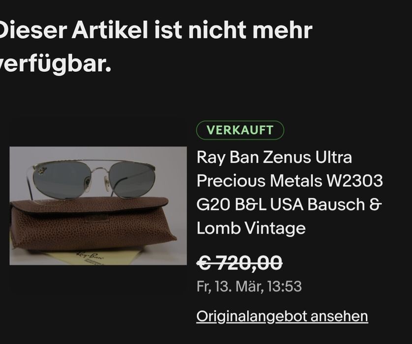 Ray ban zenus W2303 USA
