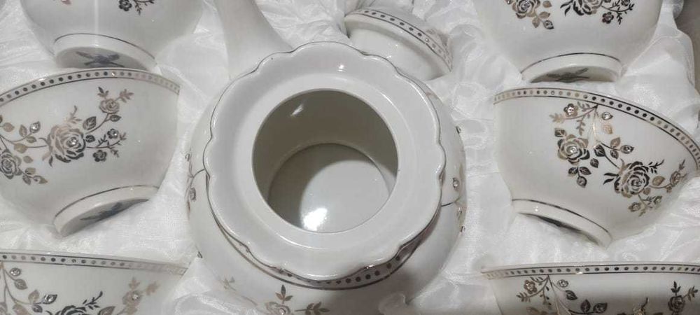 Набор Керамический чайник с шестью пиалами