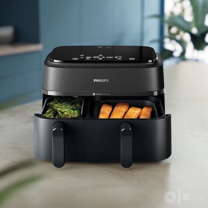 Аэрофритюрница Philips NA350 air fryer dual basket