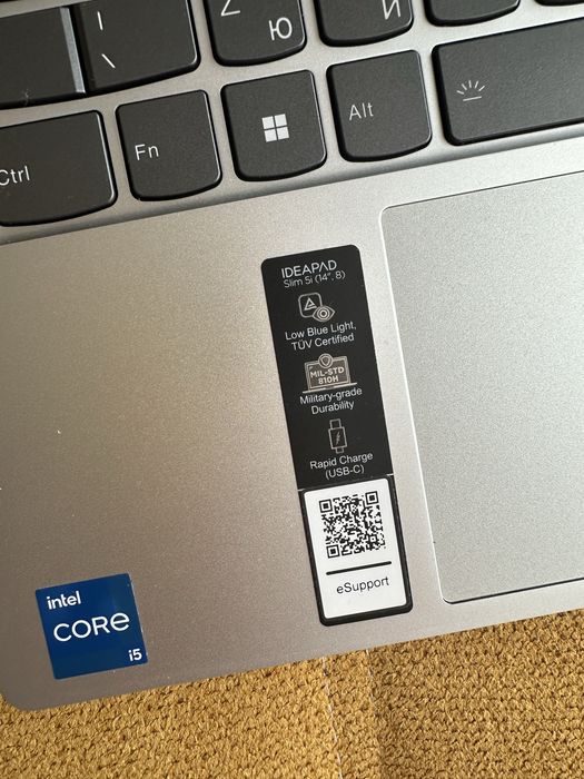 Лаптоп Lenovo IdeaPad Slim 5 14.0", Full HD+, Intel Core i5-12450H (1.5/4.4GHz, 12M), Intel UHD Graphics Xe G4 48EUs, 16 GB, 1 TB SSD - 83BF004NBM