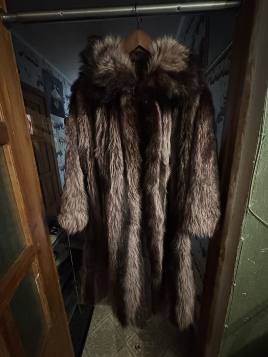 Шуба чернобурка