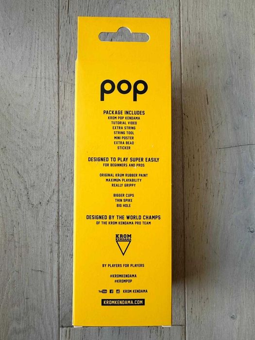 Kendama Krom POP Rubber Yellow originala