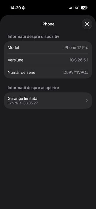 Vand iphone 17 pro