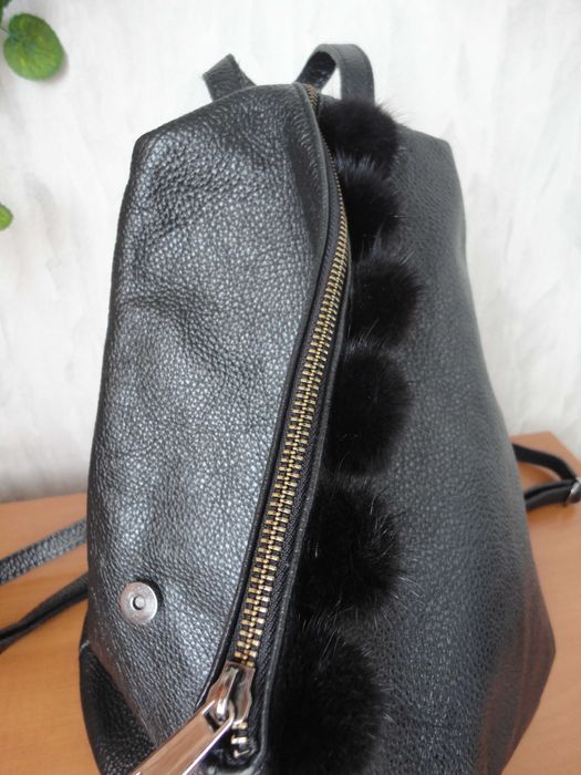 Естествена кожа/дамска чанта/раница