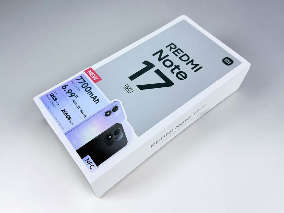 ЧИСТО НОВ! Xiaomi Redmi Note 17 5G 256GB 6RAM Black НАЛИЧЕН! 2г. Гаранция!