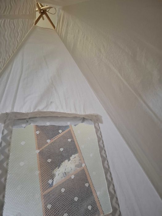 Ръчно изработена детска палатка Типи от памук + подарък възглавници