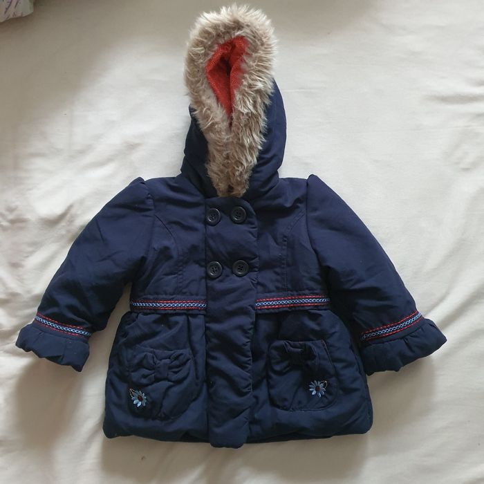 Geaca cu gluga bleumarin 1-2 ani