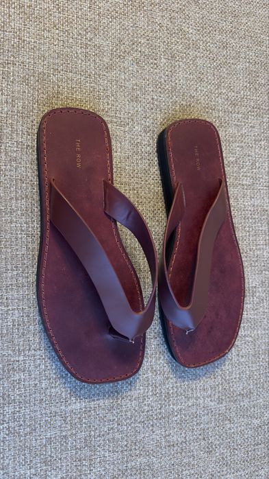 Flip Flop din piele City THE ROW de dama marime 38