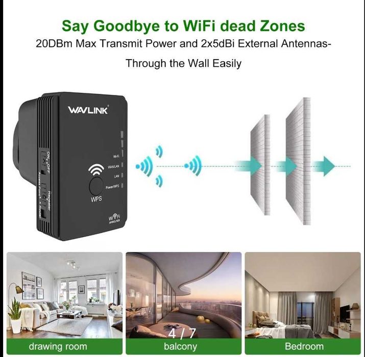 WAVLINK Беспроводной ретранслятор Wi-Fi 300 Мбит/с