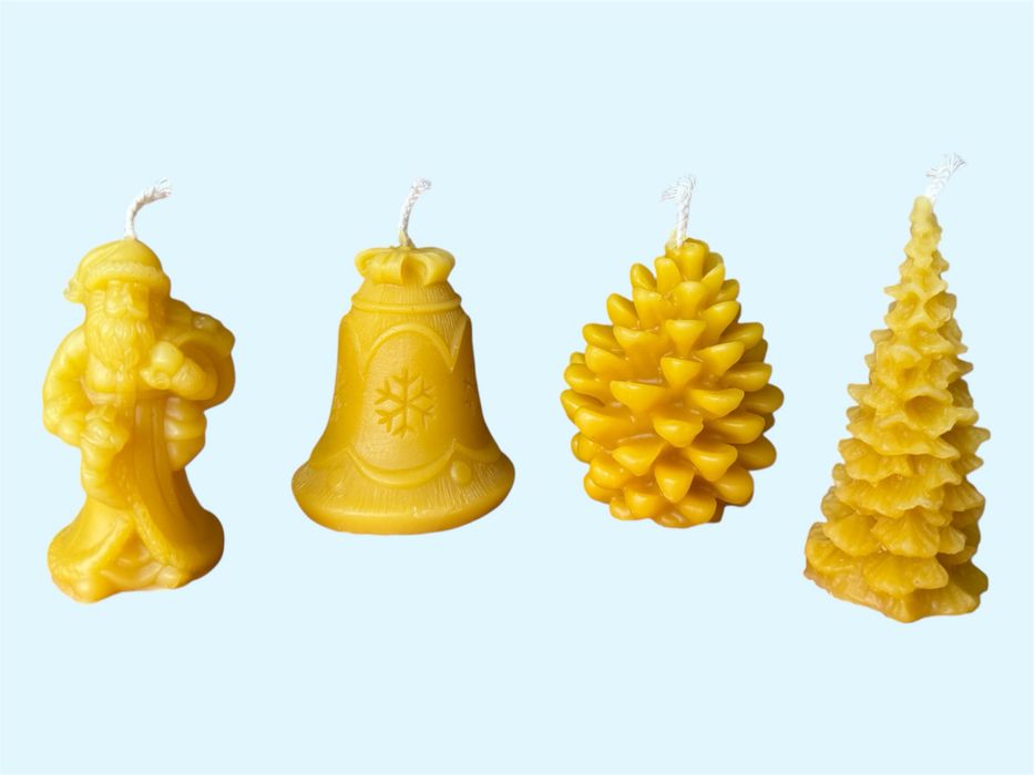 Восъчни свещи от натурален пчелен восък - ръчно изработени