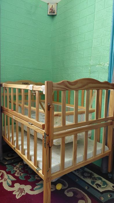 Детский манежик с люлькой