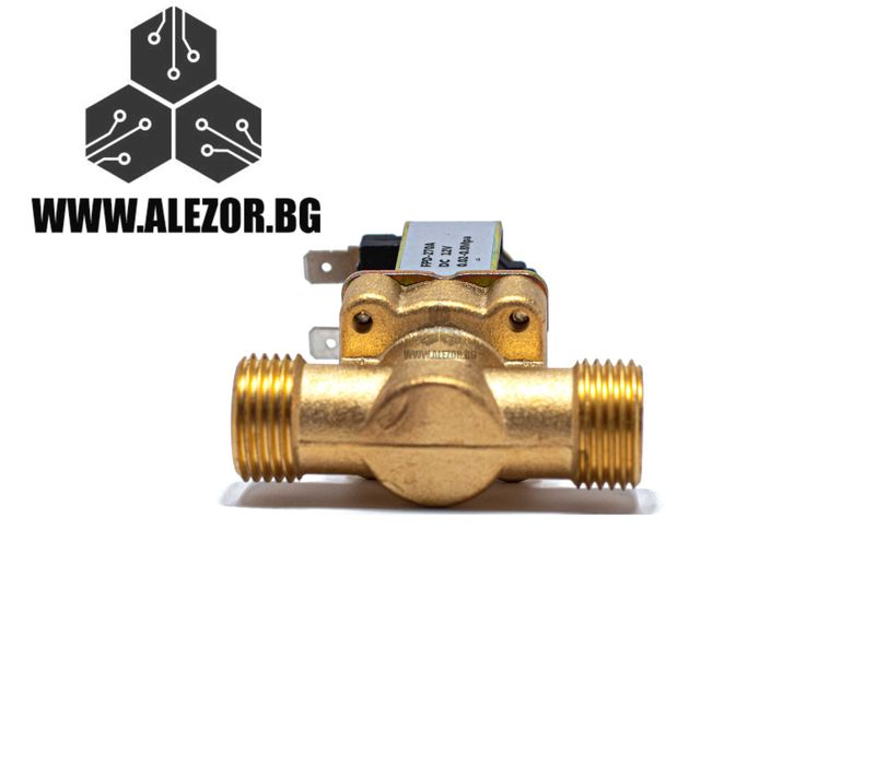 Соленоиден Клапан 1/2,12VDC,NC,Месинг,Електромагнитен вентил, 20200123