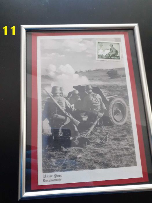 Tablouri cu imagini din WW2 si timbre germane de epoca (2)