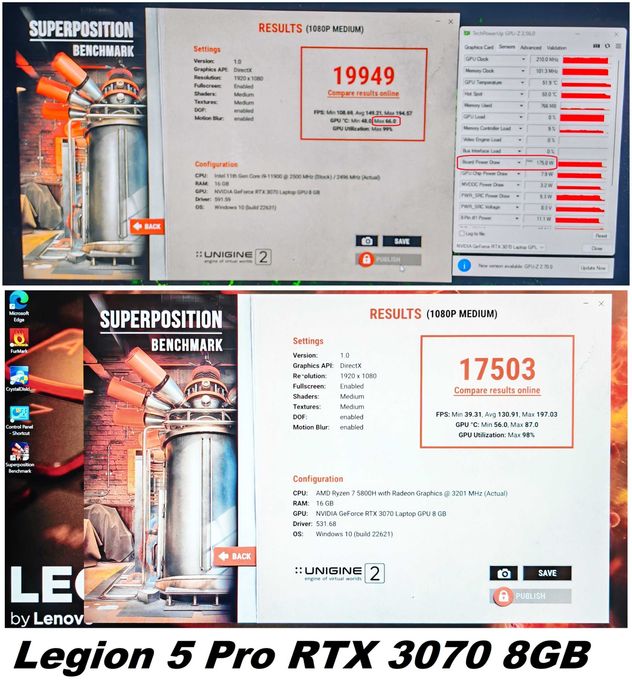 NVidia RTX 3070 8GB 175W/Intel Core i9 - 11900 Desktop/16GB RAM/1TB SSD NVMe/17.3 144hz IPS Full HD/XMG Clevo PCSpecialist X170KM-G геймърски лаптоп
