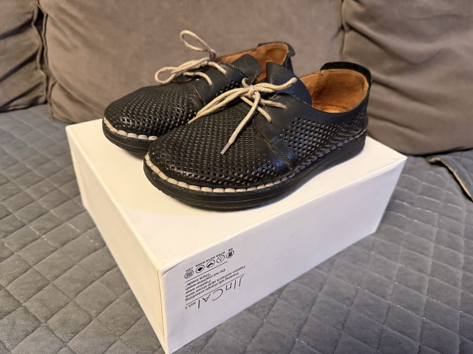 Танкетки кожаные, состояние идеальное