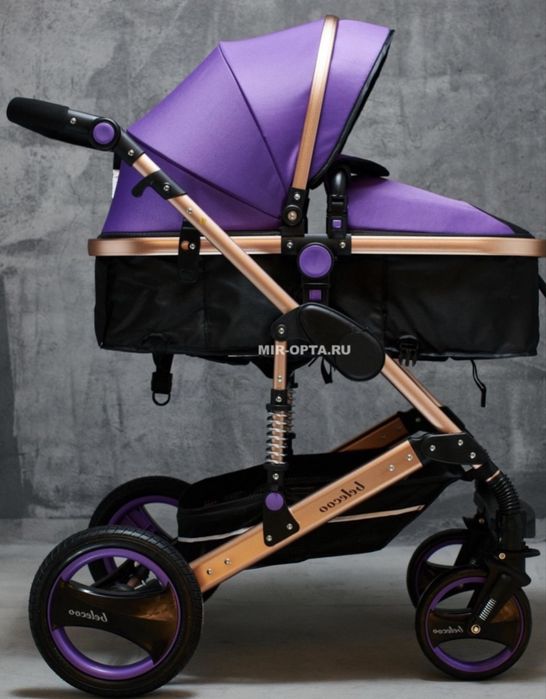 Коляска Belecoo Q3 2в1 gold фиолетовый