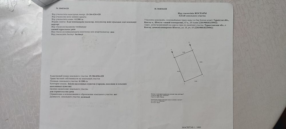 12 сот. в дачном массиве  Шоктас