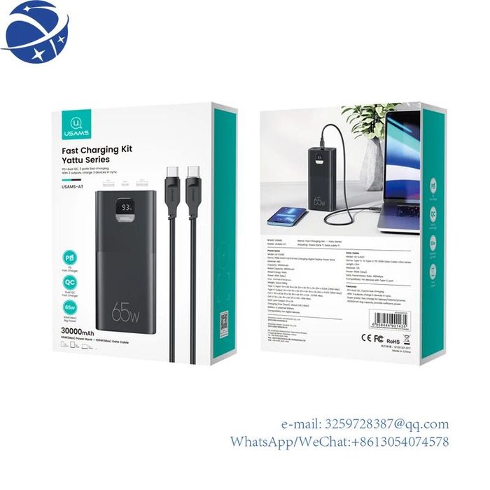 Портативный внешний аккумулятор Power Bank USAMS 30000 мАч