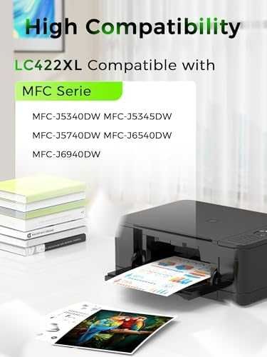 Нови LC422XL мастилени касети за Brother MFC-J5740DW J5340DW 8 броя за принтер печат мастило
