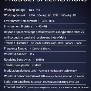 ZLAN9700 Индустриален безжичен комуникационен модул LORA Serial Servic