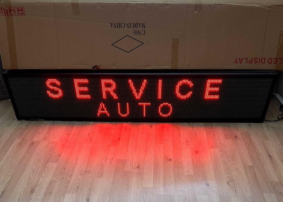 RECLAMA LED Spalatorie/Vulcanizare/Service Auto 200X40CM/LED ROSU/NOU!