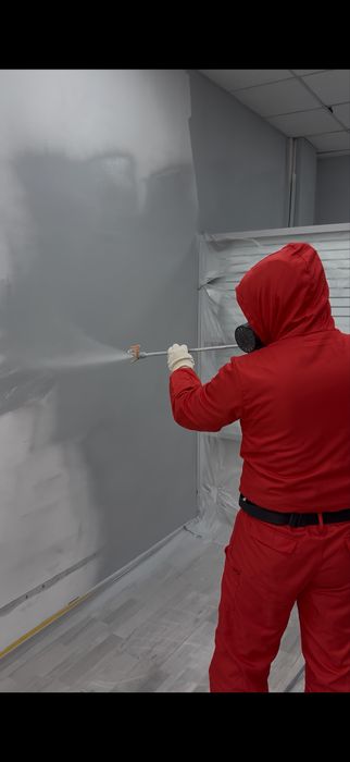 Безвоздушная покраска стен