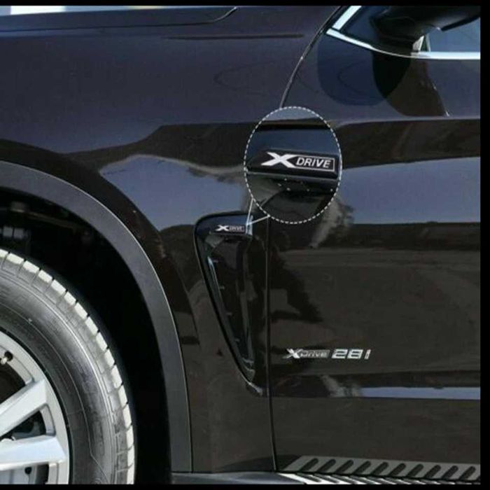 Extensii Ornamente Logo XDRIVE Aerisiri Aripi BMW X5 F15 Negru Lucios