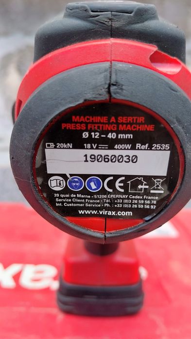 VIRAX M21+ Акумулаторена преса за тръби 18V