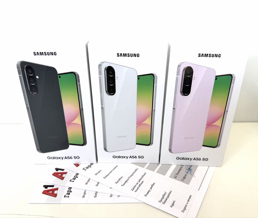 НОВ! Samsung Galaxy A56 5G 128GB Graphite / Pink / Gray 2г.ГАРАНЦИЯ!