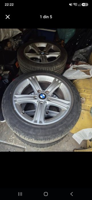 Jante BMW R17, 5x120, anvelope dot 2022 Pirelli de vara 225/50/17