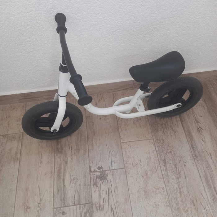 Детски велосипед без педали B TWIN , 10 инча, бяло/ черно