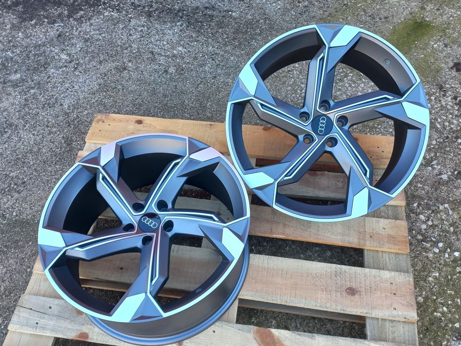 18"AUDI Rotor26 Matt Gunmetal Polish 8Ж ет30 A5 A6 A7 A8 Q3 Q5 Q7 Нови