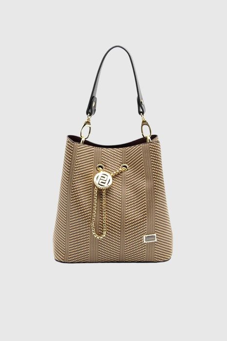 НОВО! ЛИКВИДАЦИЯ! Дамска чанта „Катания“ в цвят черно и кафяво