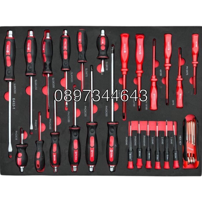 Шкаф с инструменти с 6 чекмеджета – 4 пълни Hawek