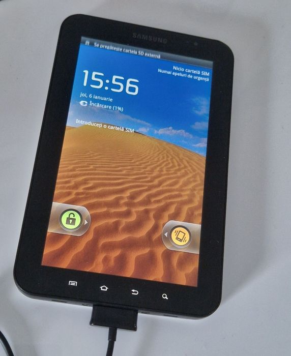 Tableta Samsung Galaxy Tab.  Baterie epuizata. Pret fără cablu de date