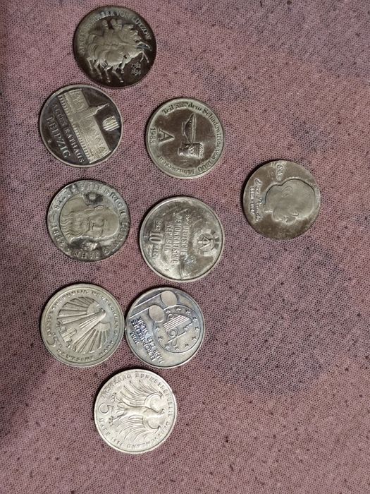 Lot monede și talere argint